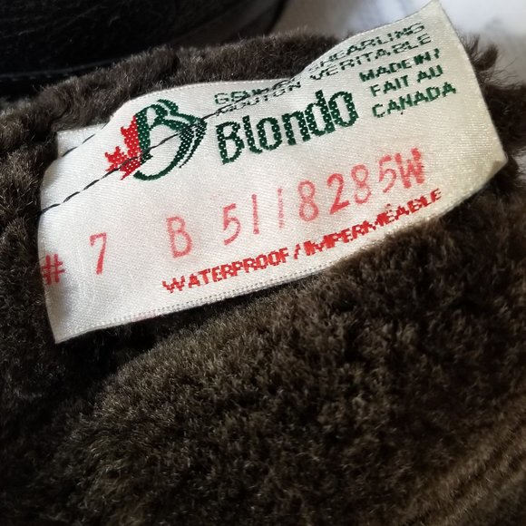 Vintage Y2K Blondo waterproof Shearling Leather Winter Boots  Size 7 - Picture 9 of 13